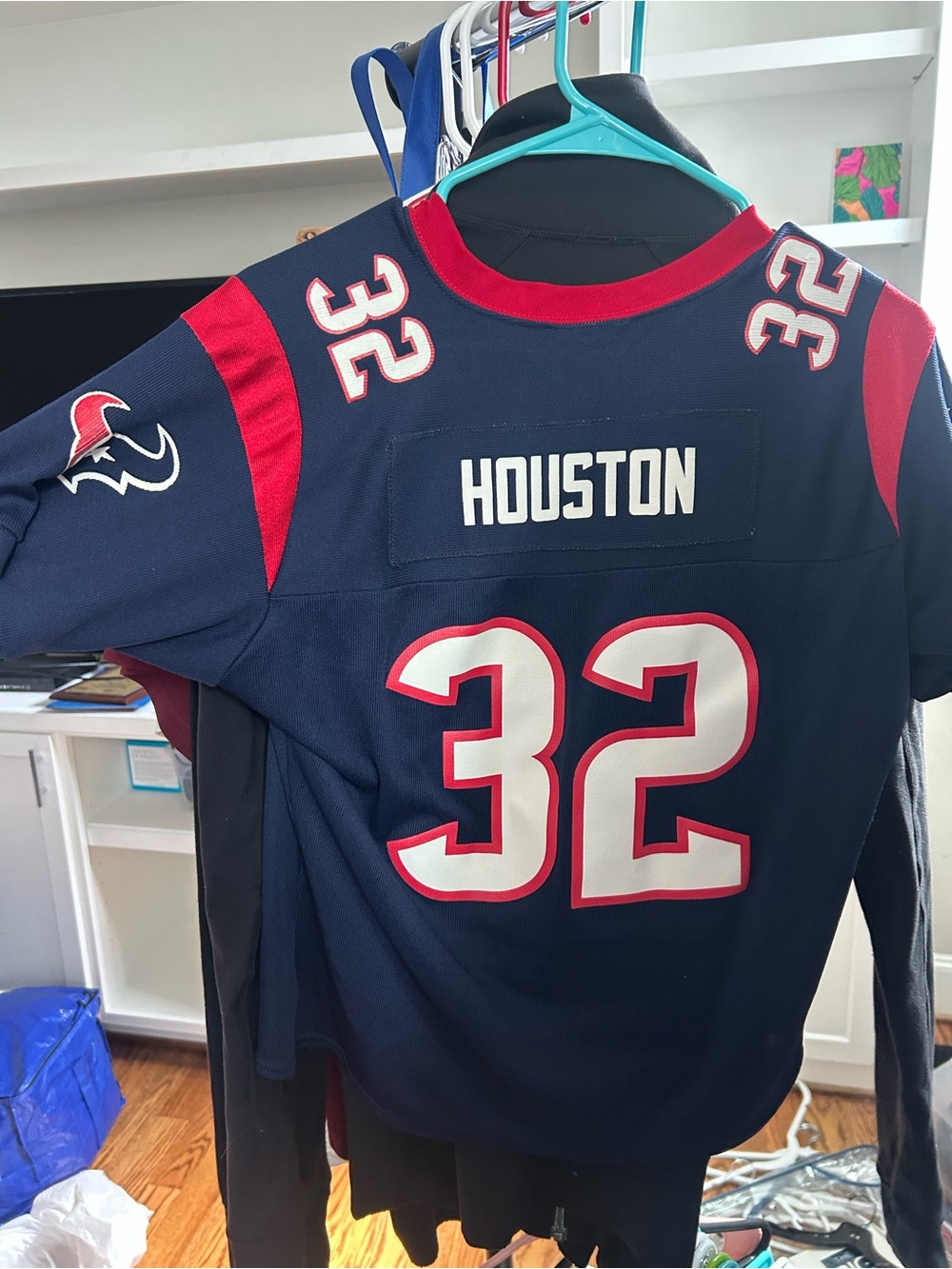 Reebok Houston Texans #32 Navy Football Jersey